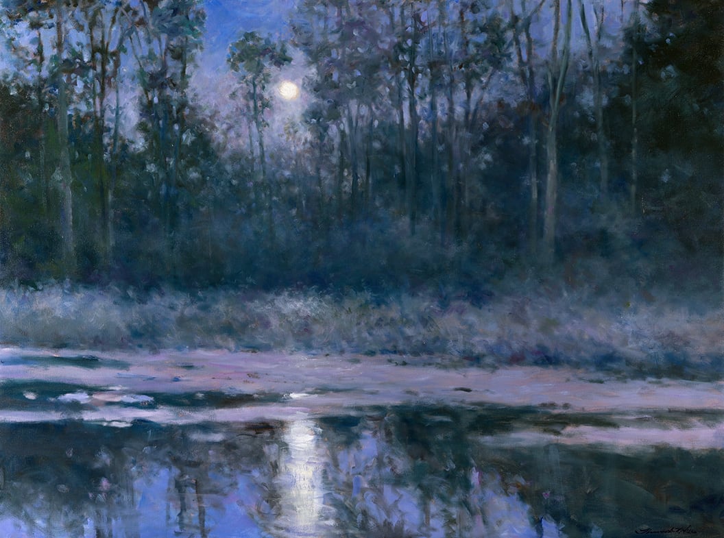 Thomas McNickle, MOONLIGHT REFLECTIONS-SCOUT POND, 2021