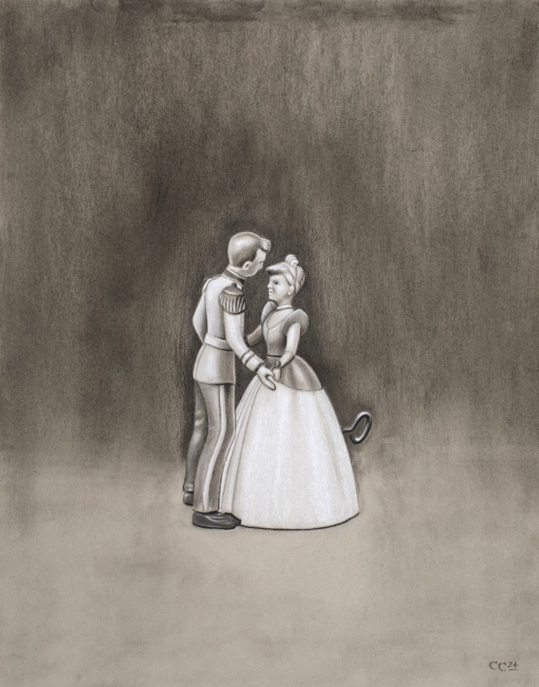Christopher Clamp, THE LOVERS (Drawing Study), 2024