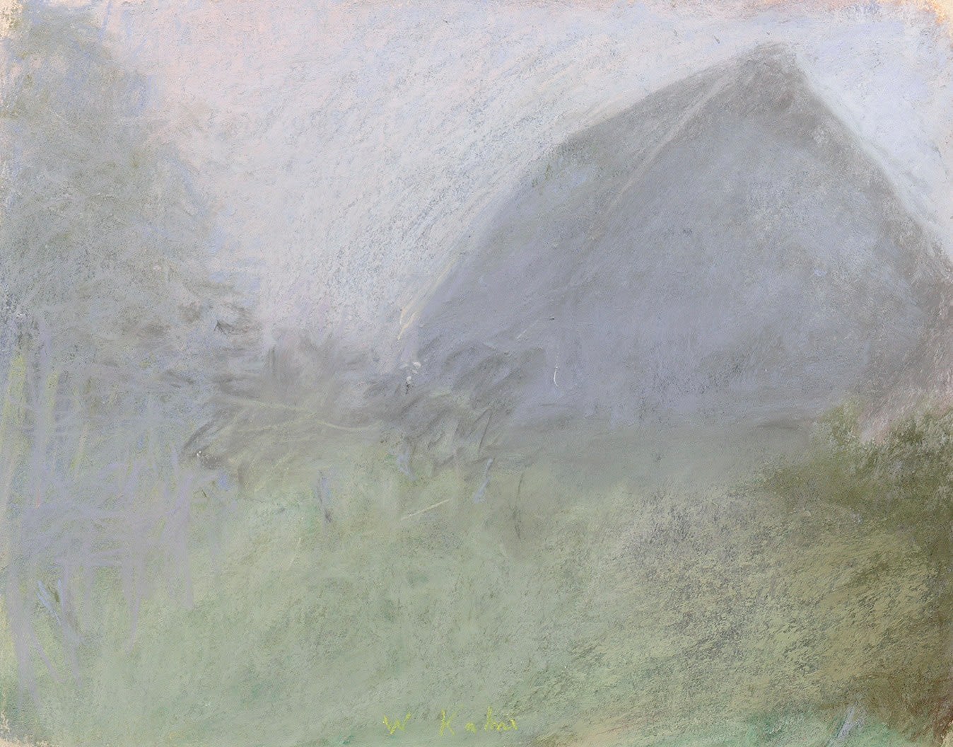 Wolf Kahn, BARN ATOP A HILL, 1969