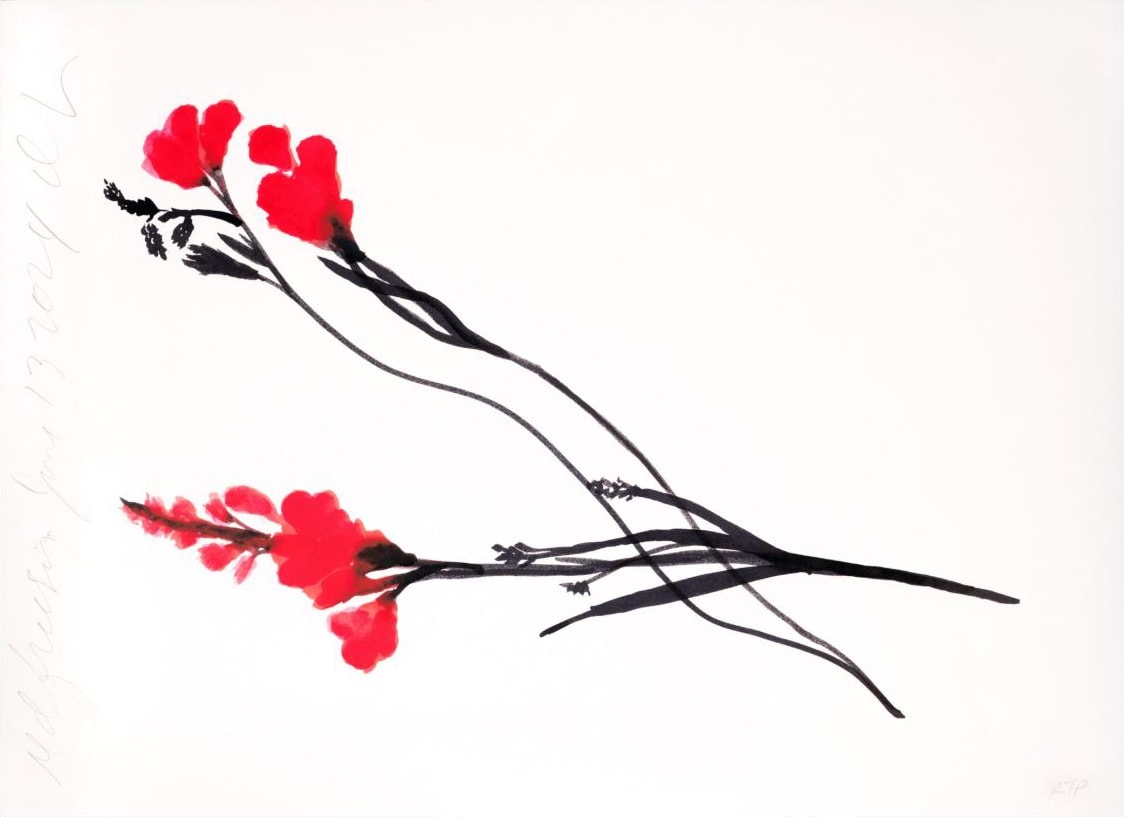Donald Sultan, RED FREESIA JUNE 13, 2024, 2024