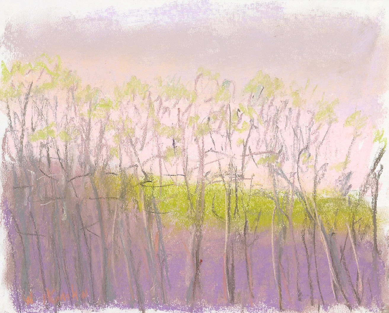 Wolf Kahn, TREE TOPS, 2006