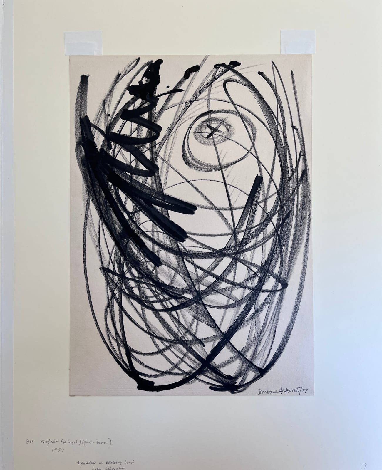 Dame Barbara Hepworth, Project (winged figure – brass) , 1957