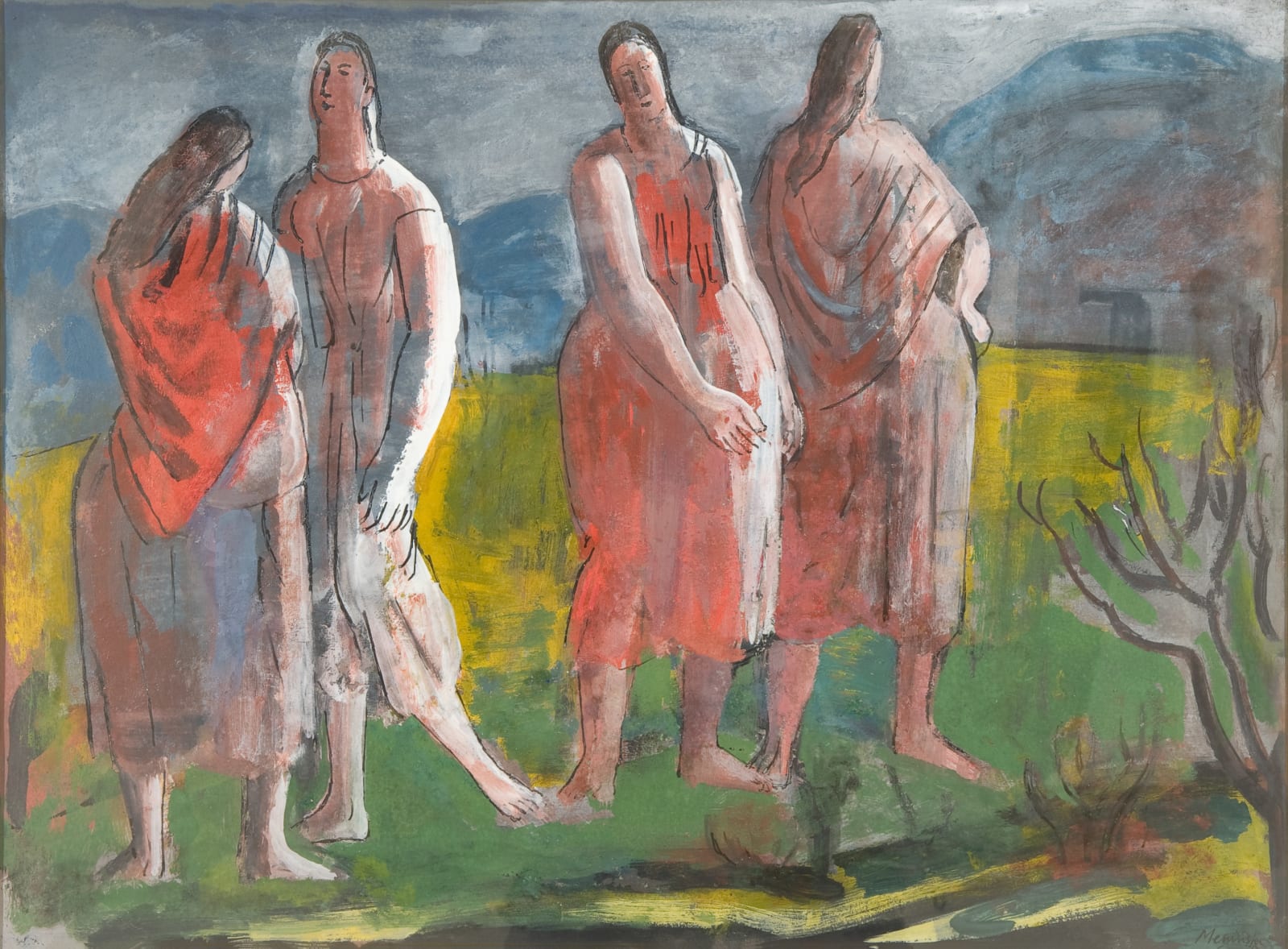 Bernard Meninsky, Irish Peasants, circa 1940