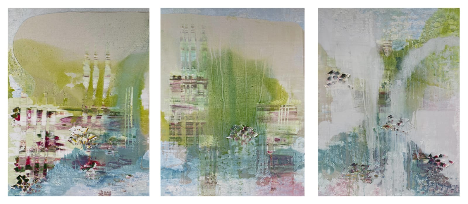Falling Water oil on canvas 105 x 80 (1, 2 & 3) £34,000) 