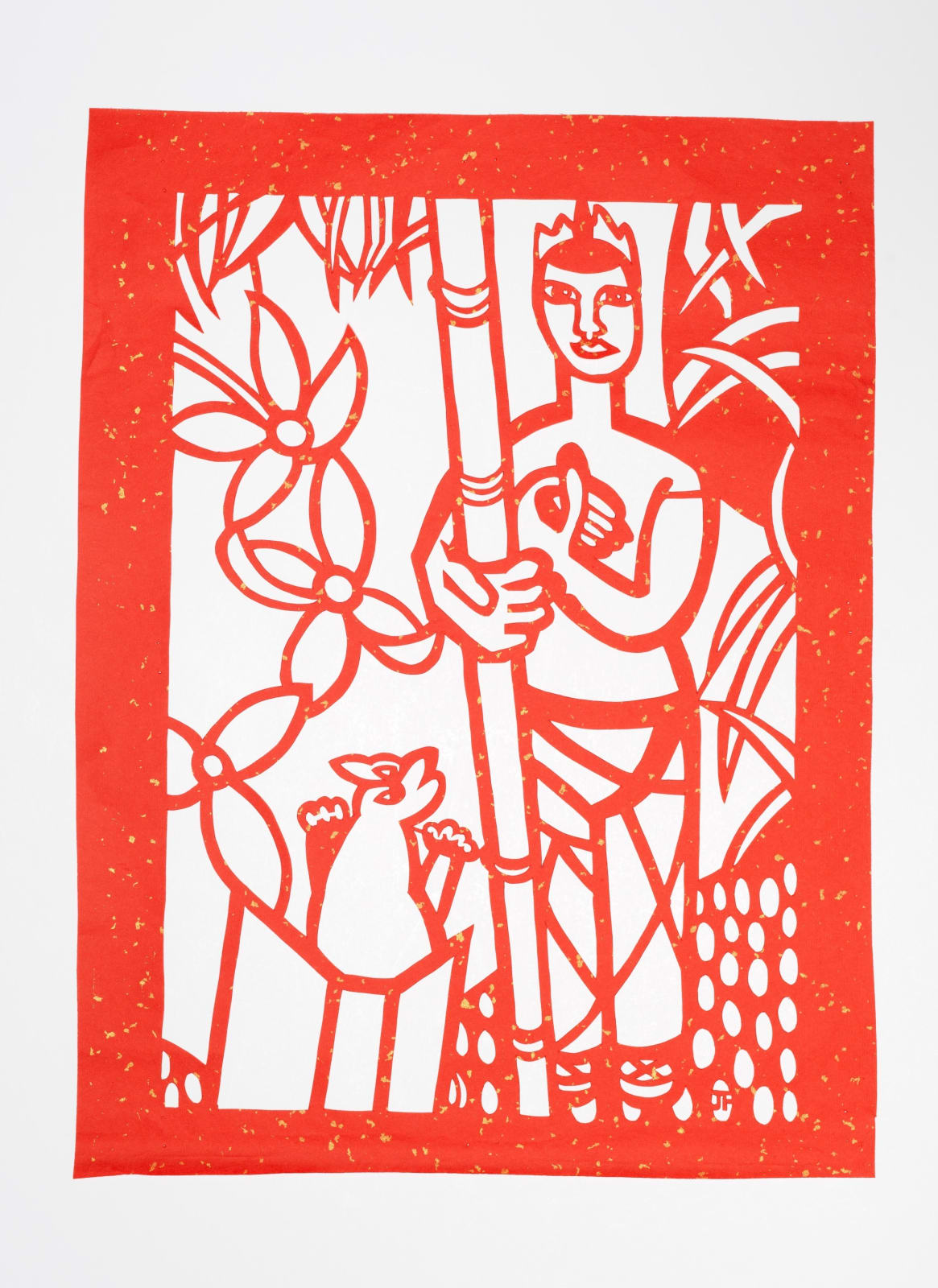 Jared FitzGerald, Bamboo Man (Red), 2023