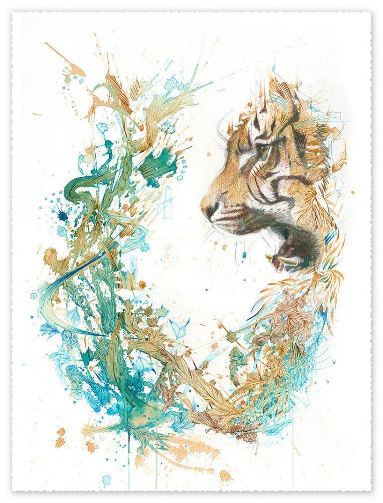 Carne Griffiths, The Tiger Encounter, 2017