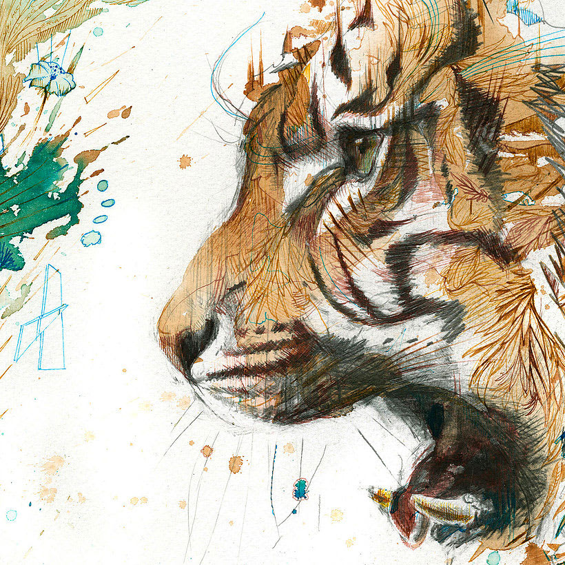 Carne Griffiths, The Tiger Encounter, 2017
