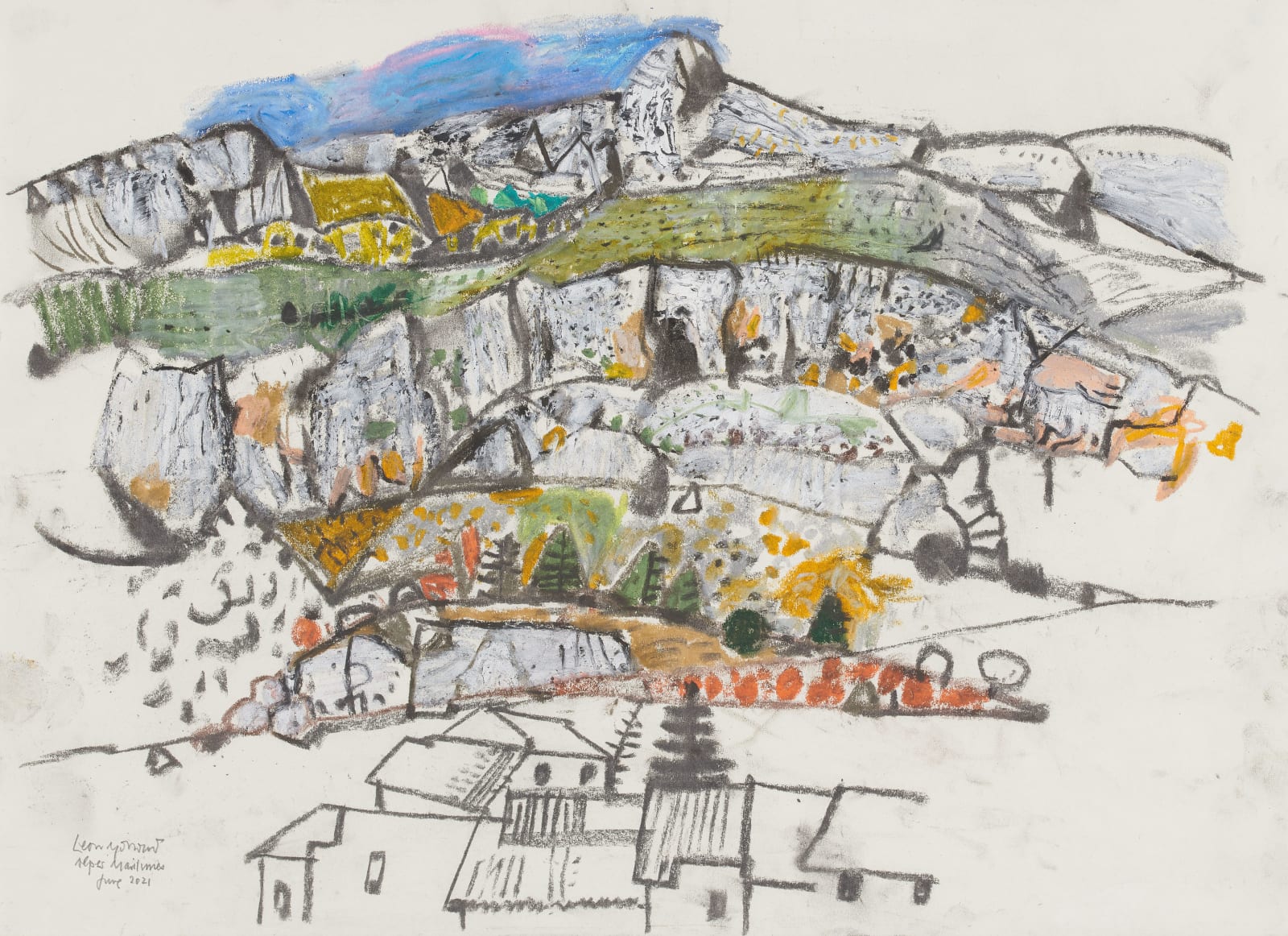 Leon Morrocco, Escarpment behind Gréolières, Alpes-Maritimes, 2021