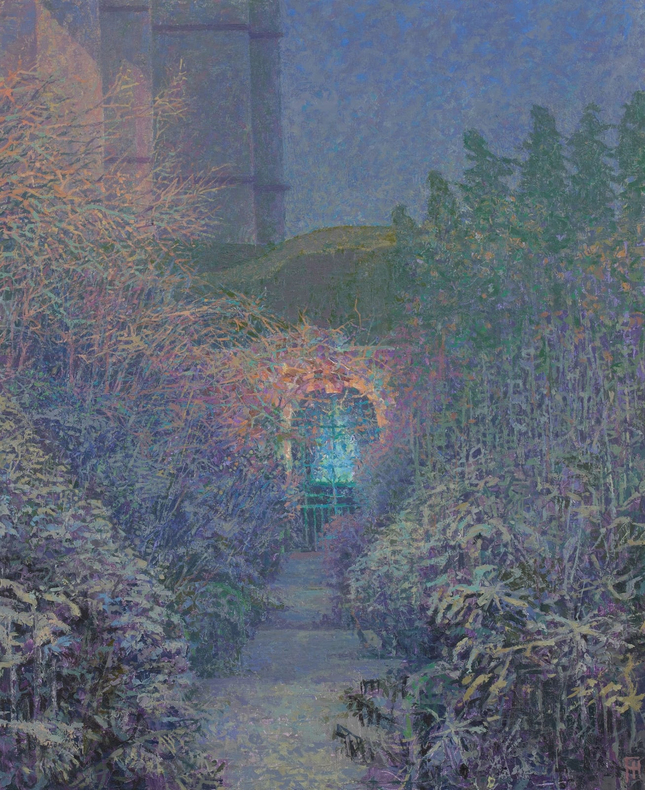 Francis Hamel, Autumn Sun at the End of the Frosted Border, 2021