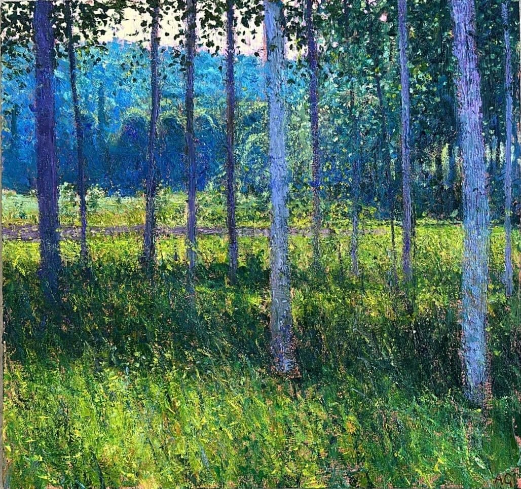 Andrew Gifford, 26. Poplars near Gout-Rossignol, 2024