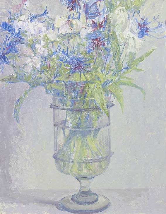 Francis Hamel, Cornflowers and White Columbine, July 2013