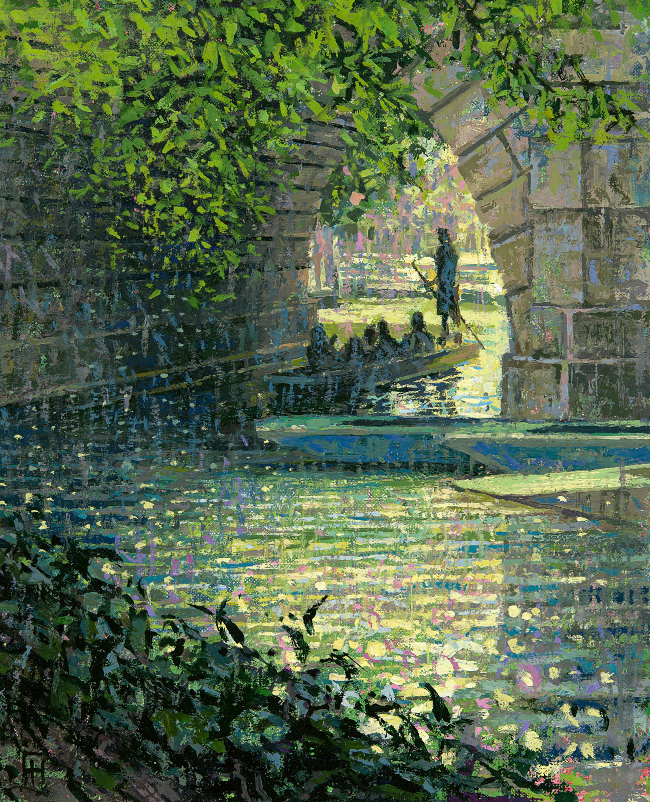 Francis Hamel, Punting under the Bridge, 2024