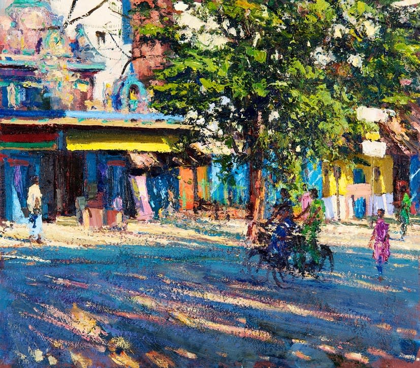 Andrew Gifford, 29. Temple in Sunlight, Pondicherry, 2018