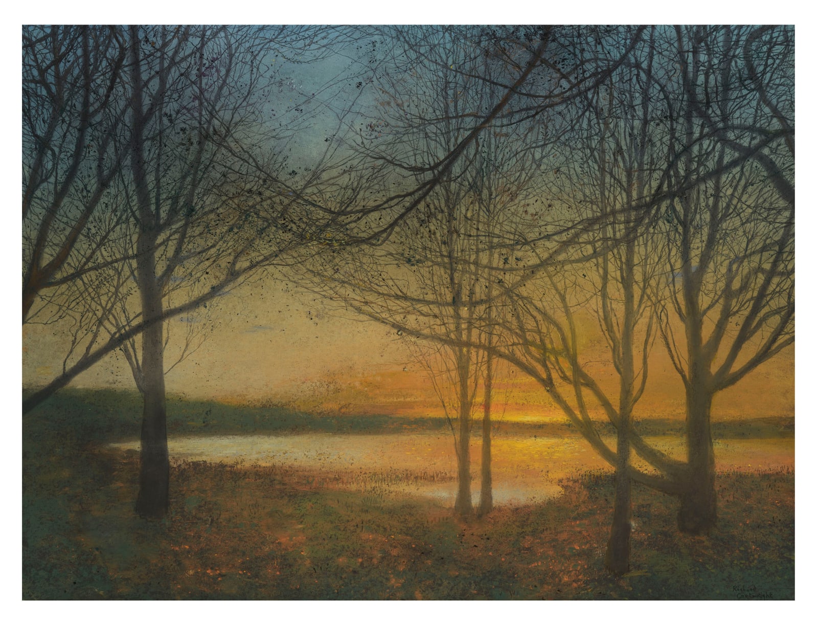 Richard Cartwright, Sundown over Chew Valley Lake, 2024