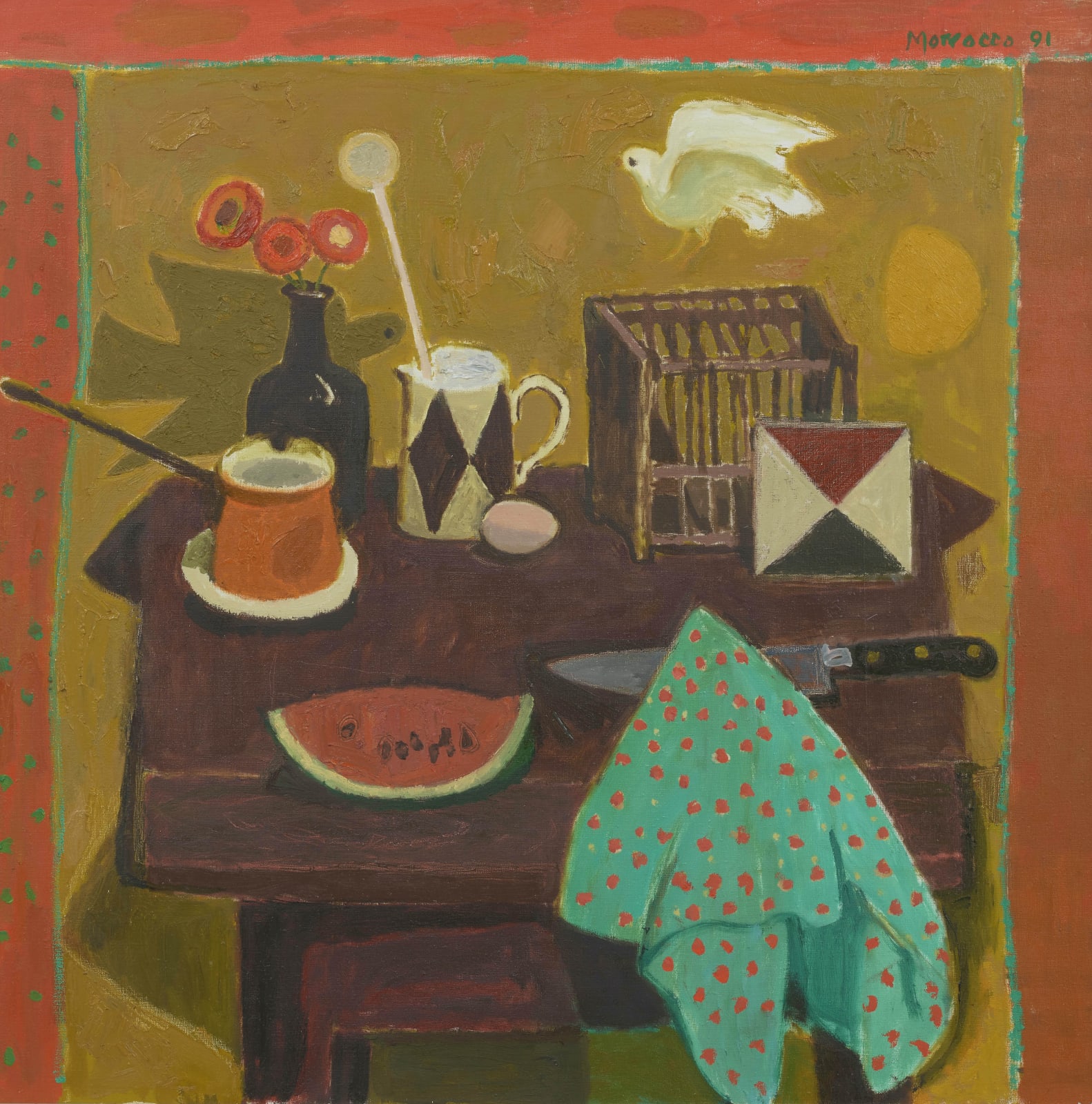 Alberto Morrocco, Homage À Braque, 1991