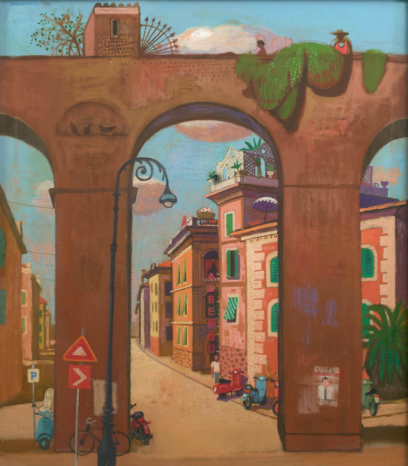 Albergo Hotel and Viaduct by Leon Morrocco