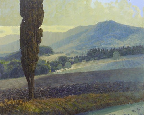 Francis Hamel, 33. Cypress Trees in Le Marche, 2017