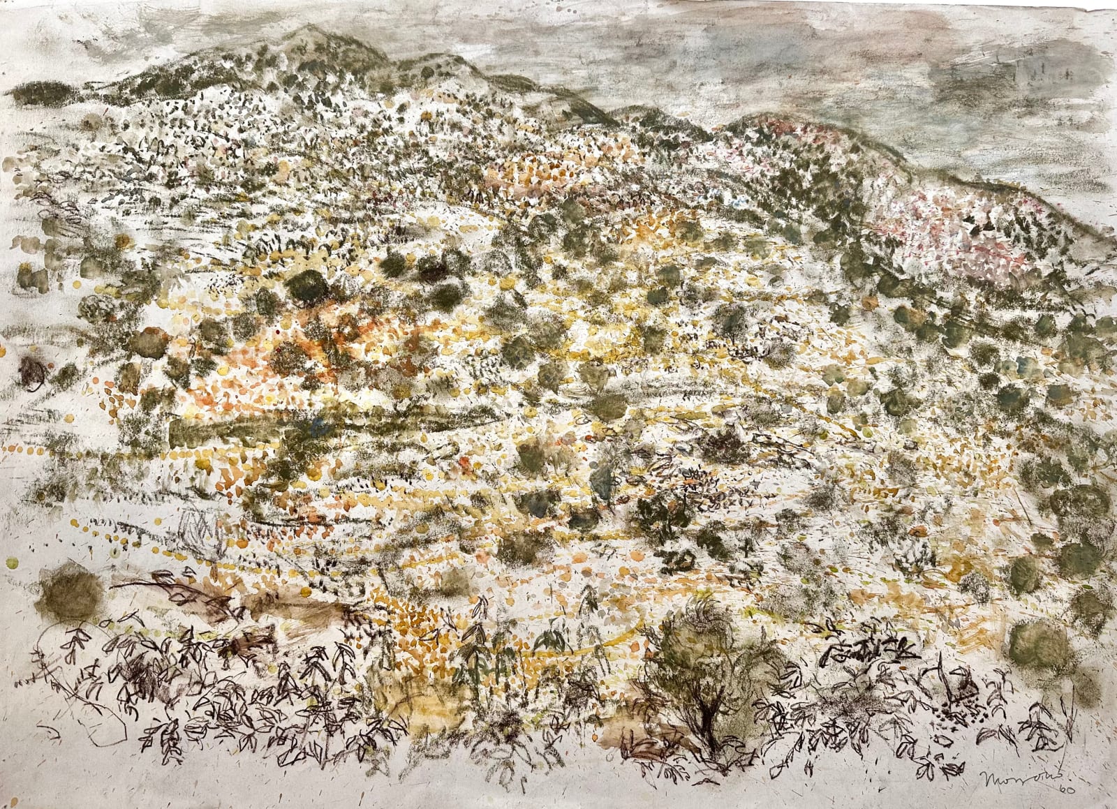 Alberto Morrocco, Italian Landscape, 1960