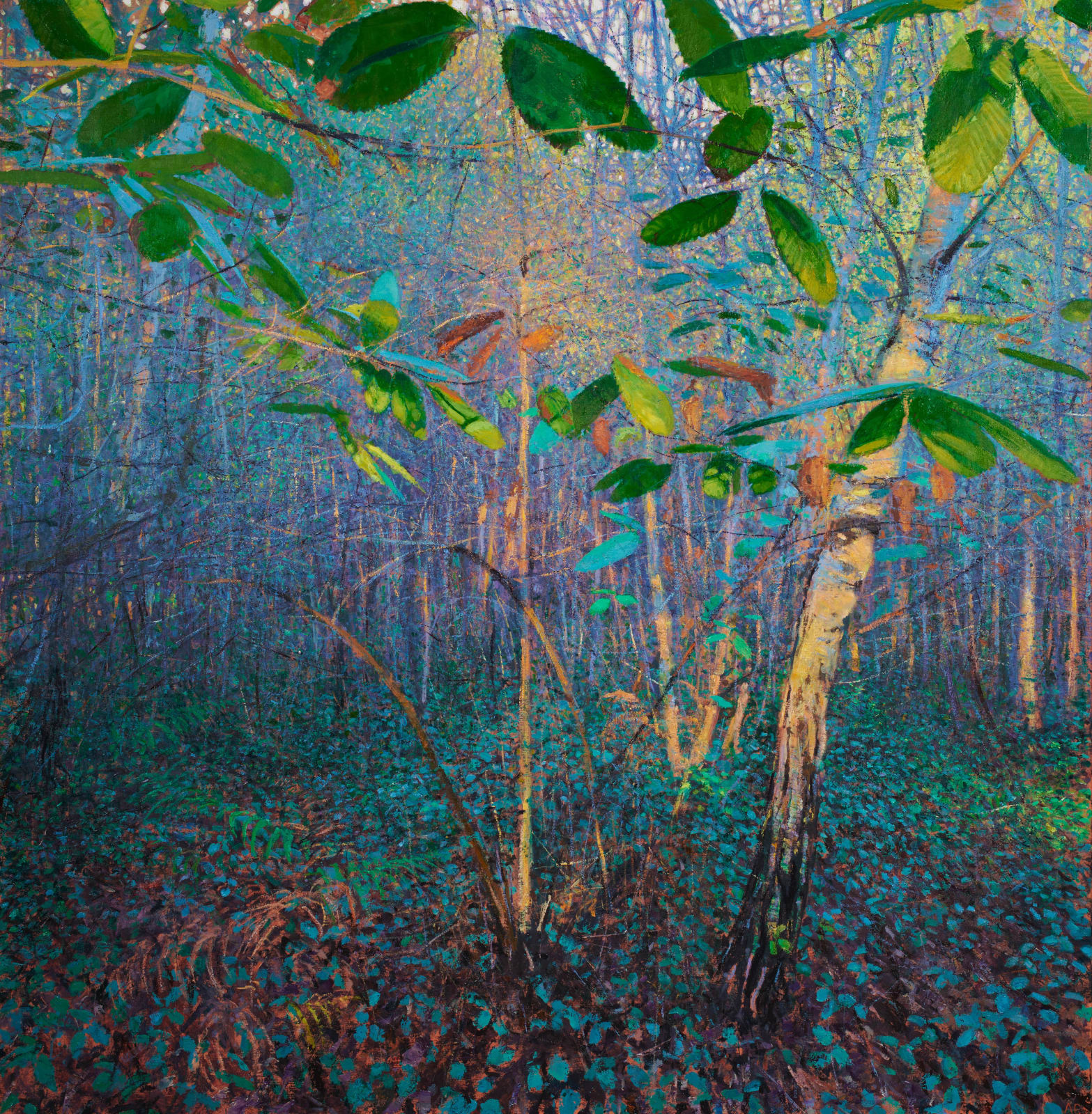Andrew Gifford, Sweet Chestnut Leaves in Early Autumn 1, 2023