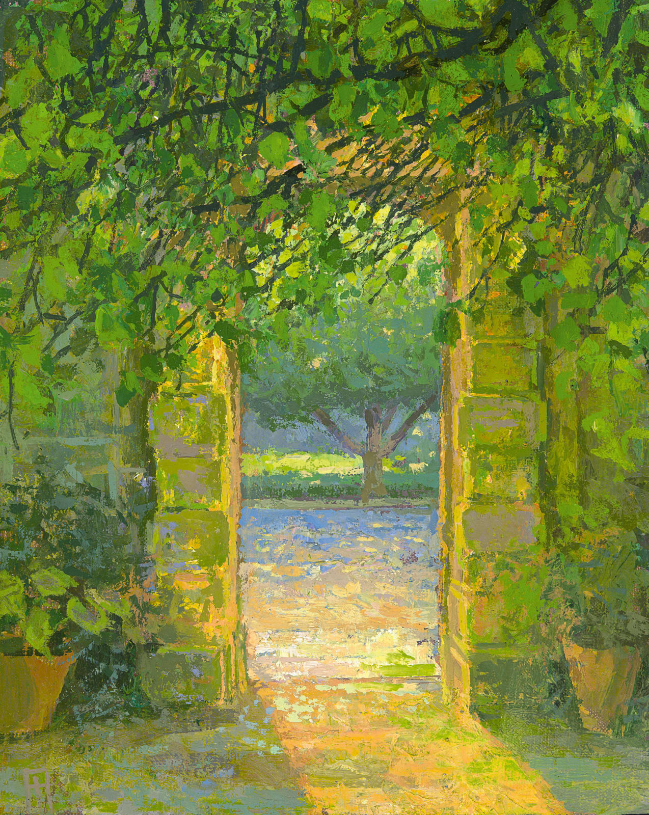Francis Hamel, Botanic Gardens, Sunlit Doorway, 2024
