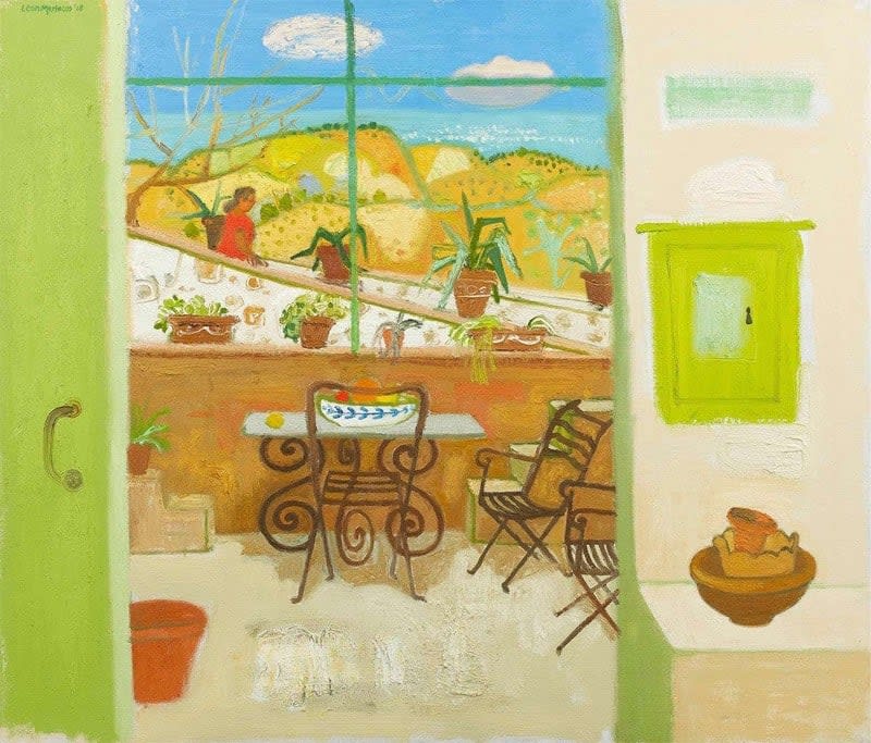 Leon Morrocco, Terrace in Syros II, 2018