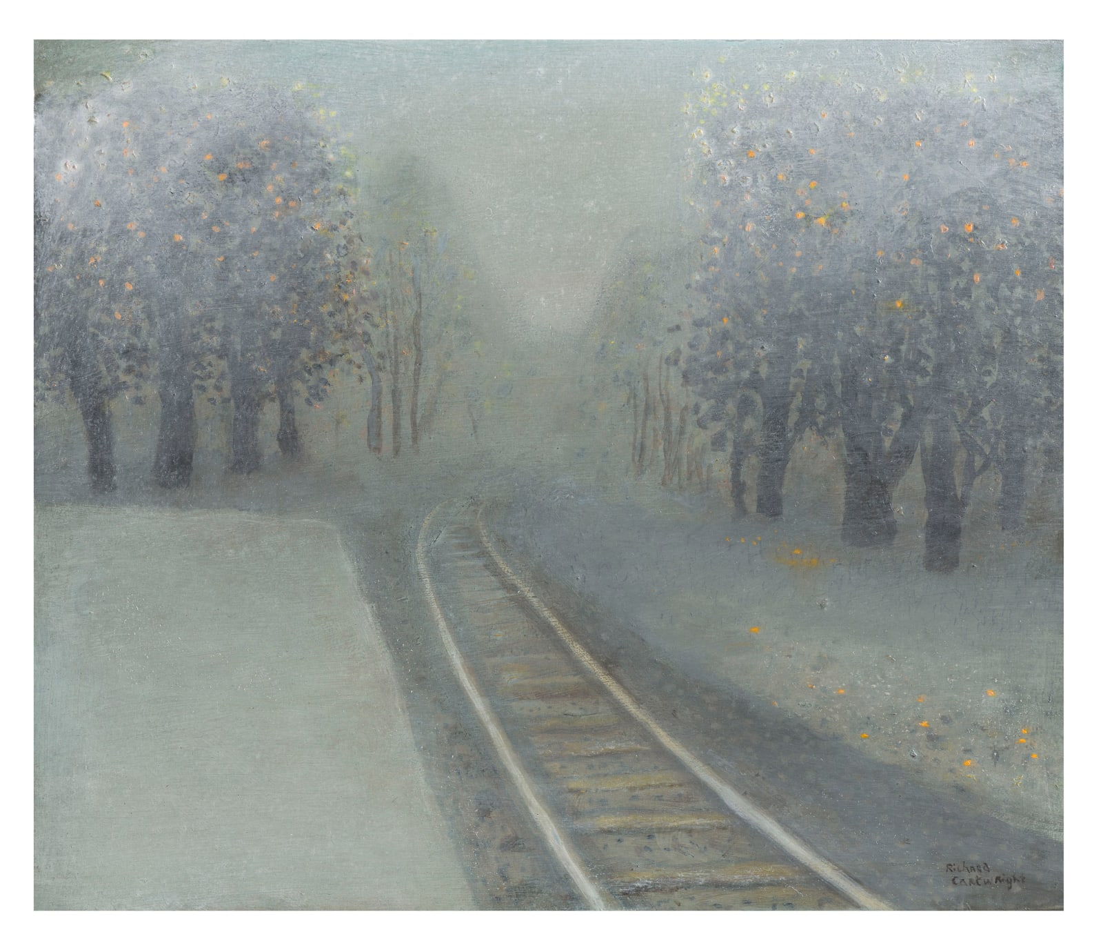 Richard Cartwright, Waiting for a Train in the Autumn , 2024