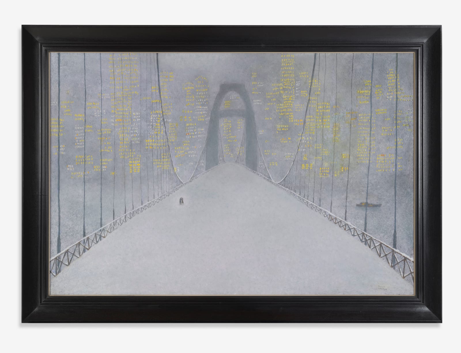 Richard Cartwright, Kissing on the Bridge in the Wintertime , 2024