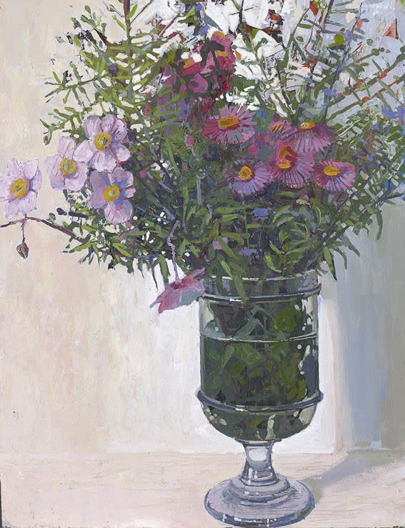 Francis Hamel, Japanese Anemones and Michaelmas Daisies, October 2009
