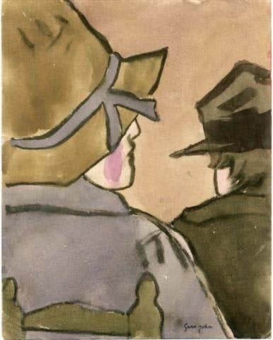 Gwen John, Two Hatted Women in Church