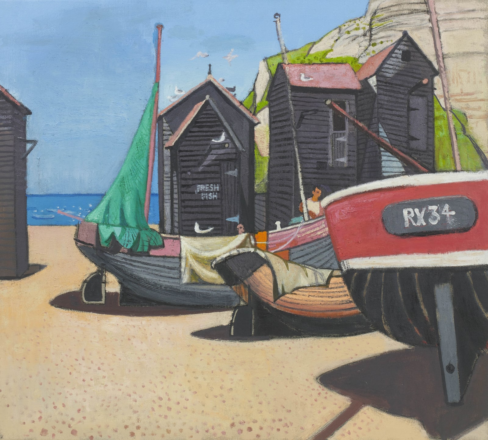 Leon Morrocco, Old Fishing Boats, Hastings, 2020