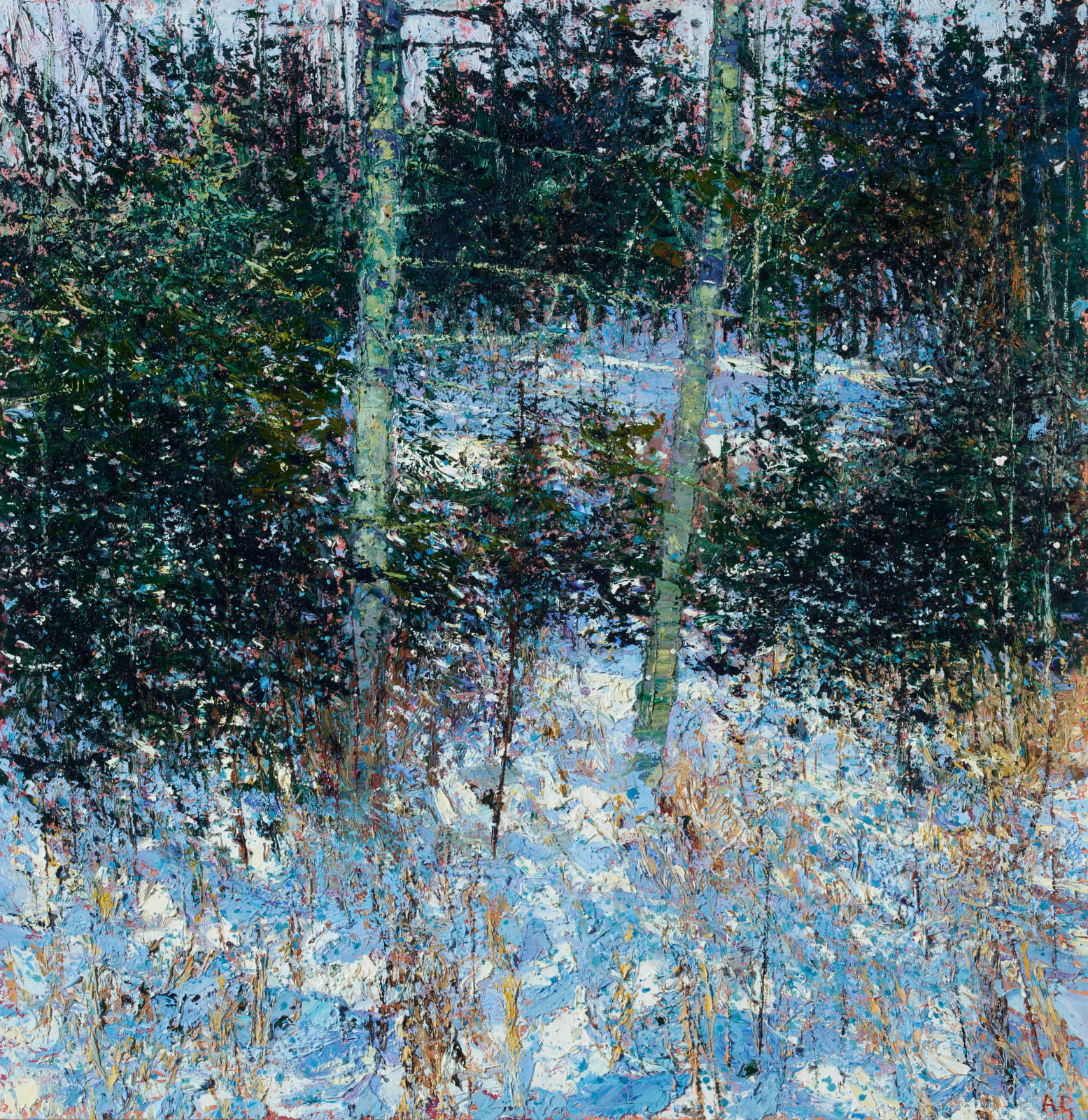 Andrew Gifford, 32. Snowy Woods near Clark Cove, Maine II, 2023