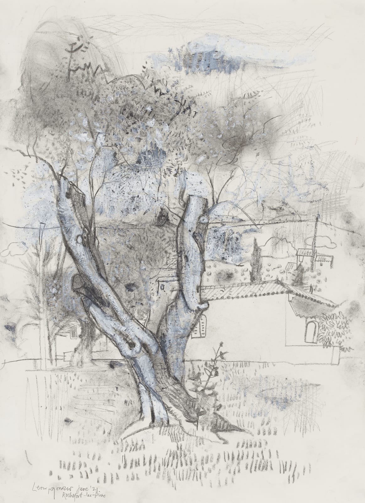 Leon Morrocco, 34. Olive Tree and farm House, Roquefort-les-Pins, 2021
