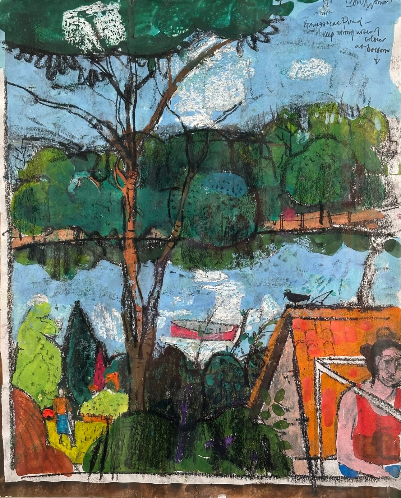 Leon Morrocco, Hampstead Ponds, 1994