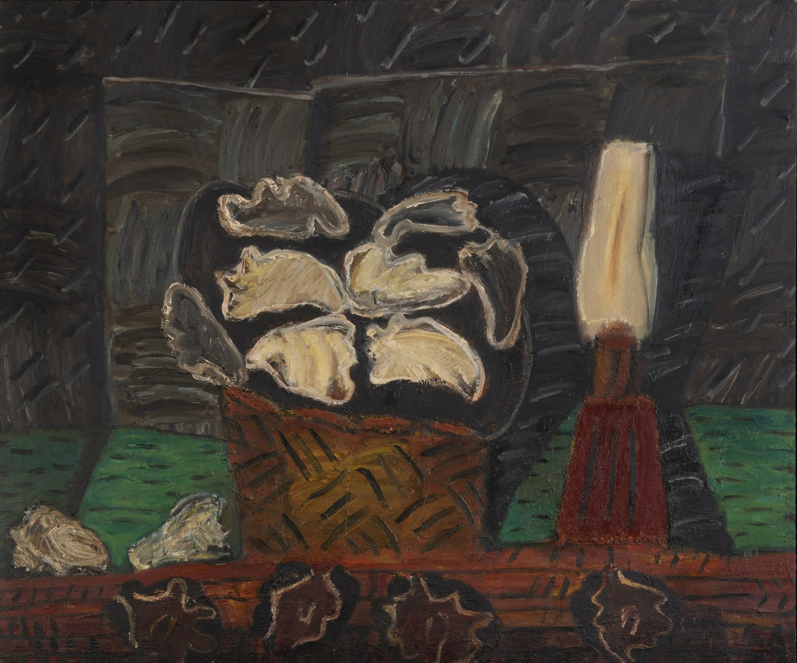Jack Knox, Lamp and Basket of Oysters, 1980