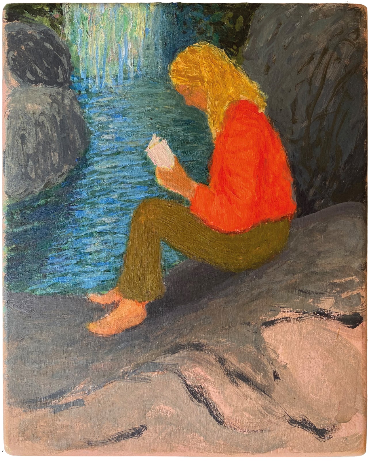 Heidrun Rathgeb, 16. Reading by the Stream in Castello, 2023