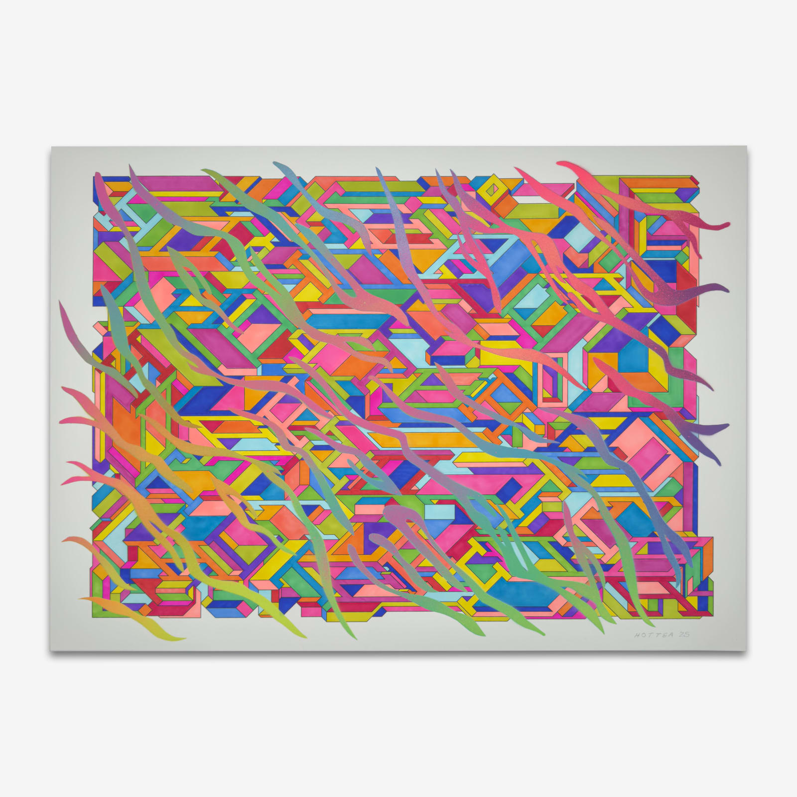 HOTTEA, The Imagination Is One Hell of a Drug, (spray paint & marker drawing), 2025