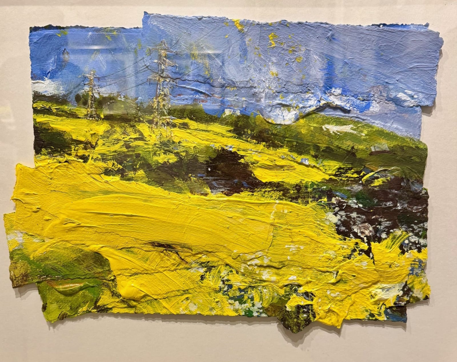 David Tress, Roundway Hill. Rape Field and Pylons I, 2018