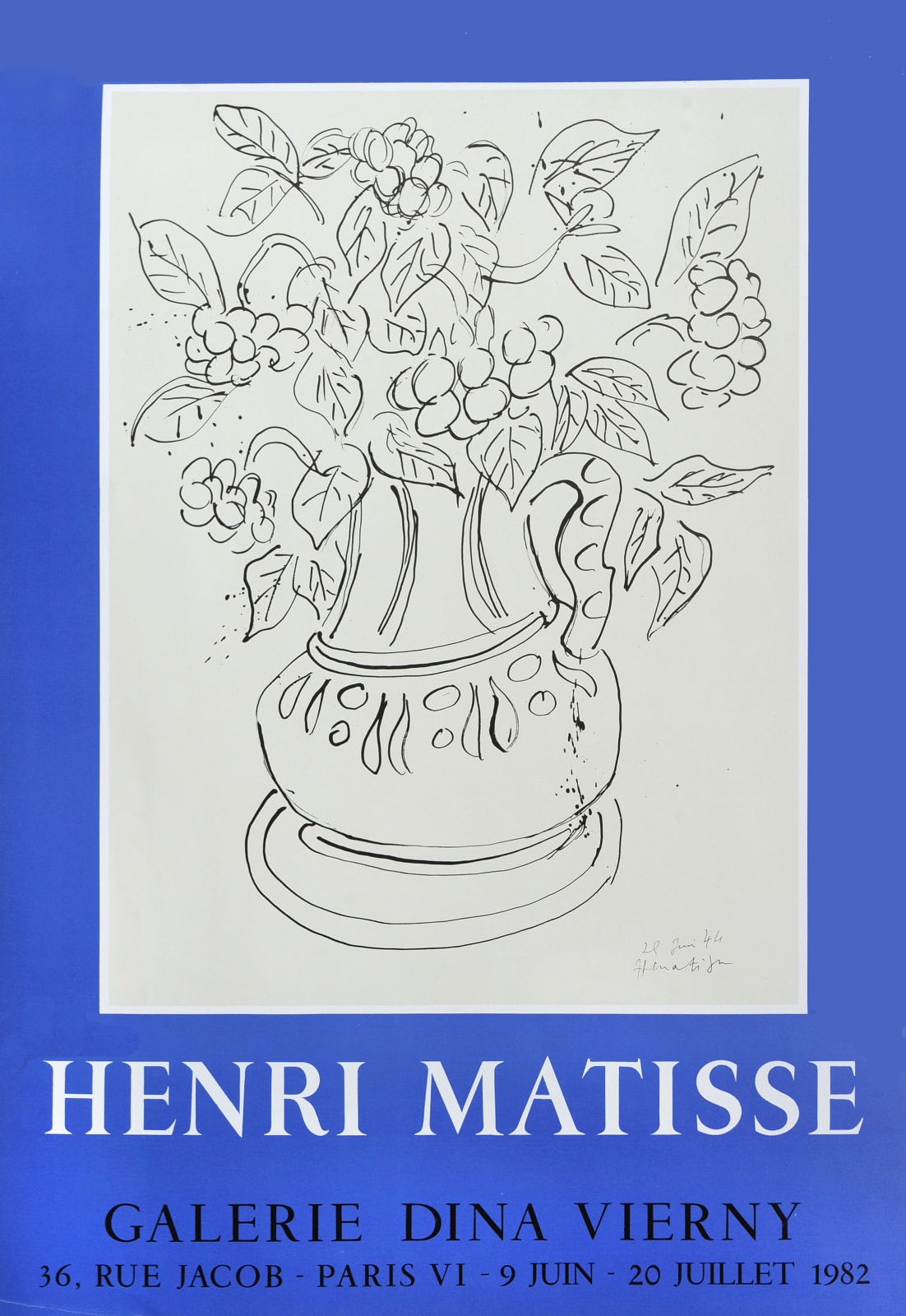 Original Artists' Posters, 30 Henri Matisse, 'Galerie Dina Vierny', 1982