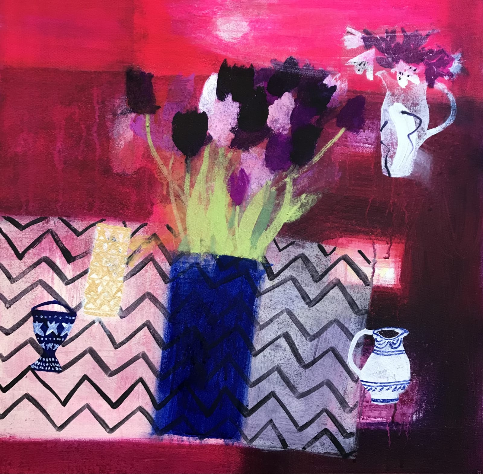 Caroline Bailey RSW, Tulips and Wolf Moon