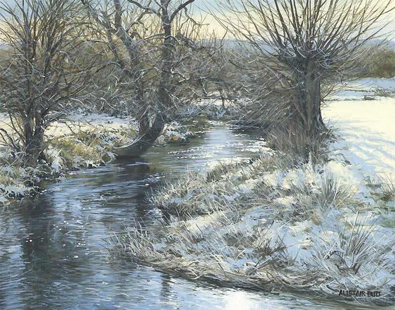 Alistair Butt RSMA, Beautiful winter, Ascott under Wychwood