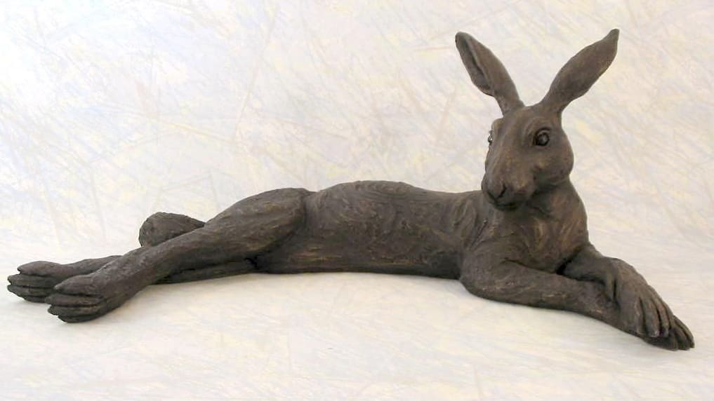 Suzie Marsh ARBS, Reclining hare - large *