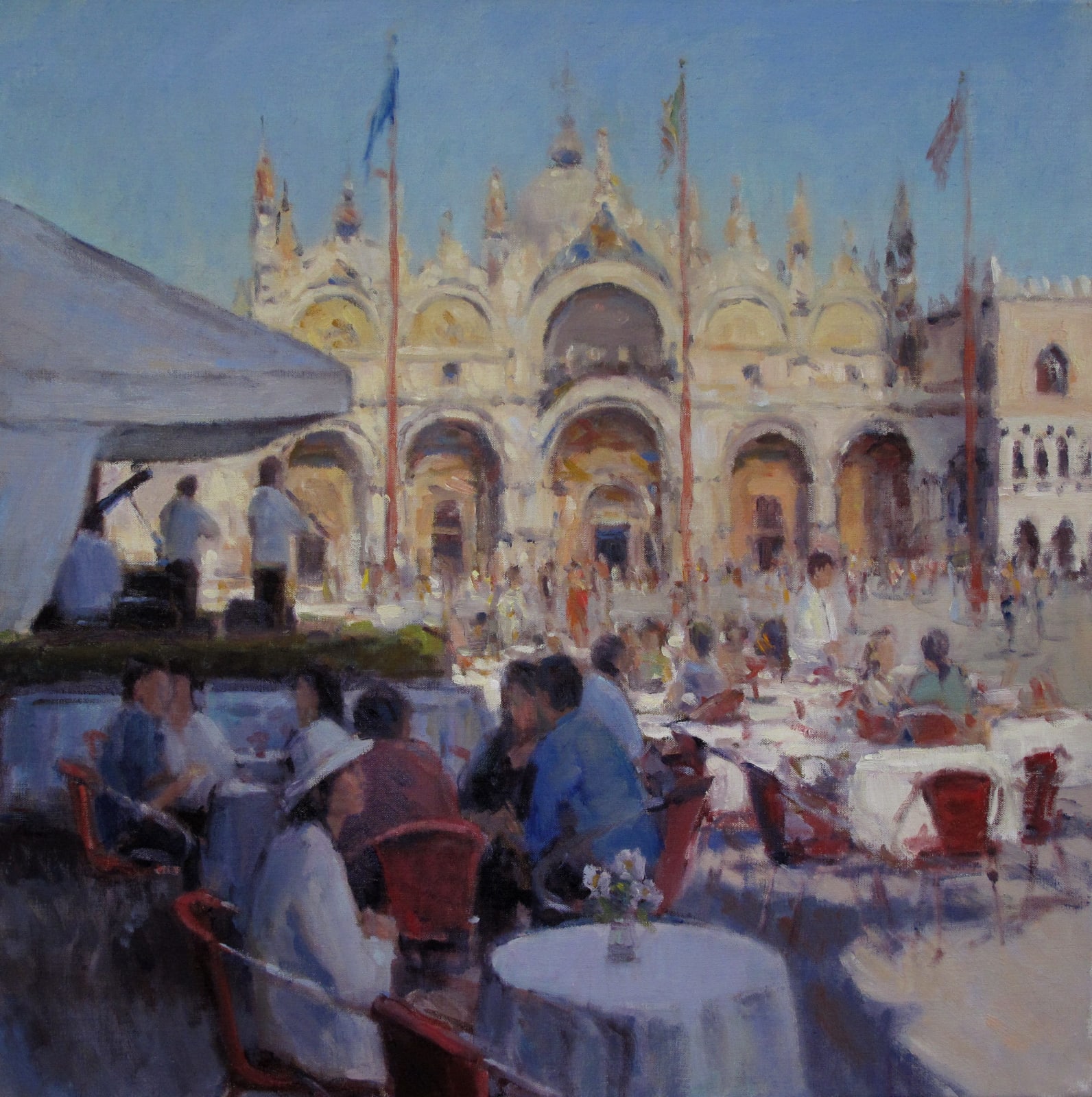 Edward Noott RBSA, Sitting in the shade, St Mark's Square