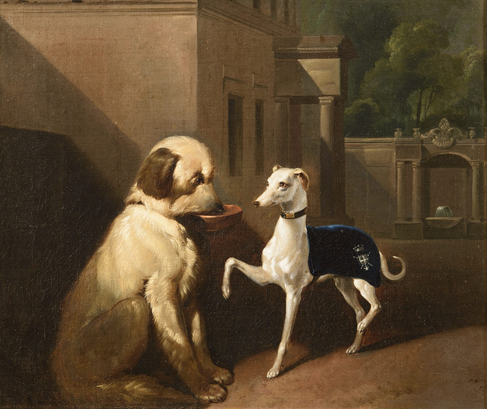 Continental School, The Begging Bowl - Italian Greyhound & another dog