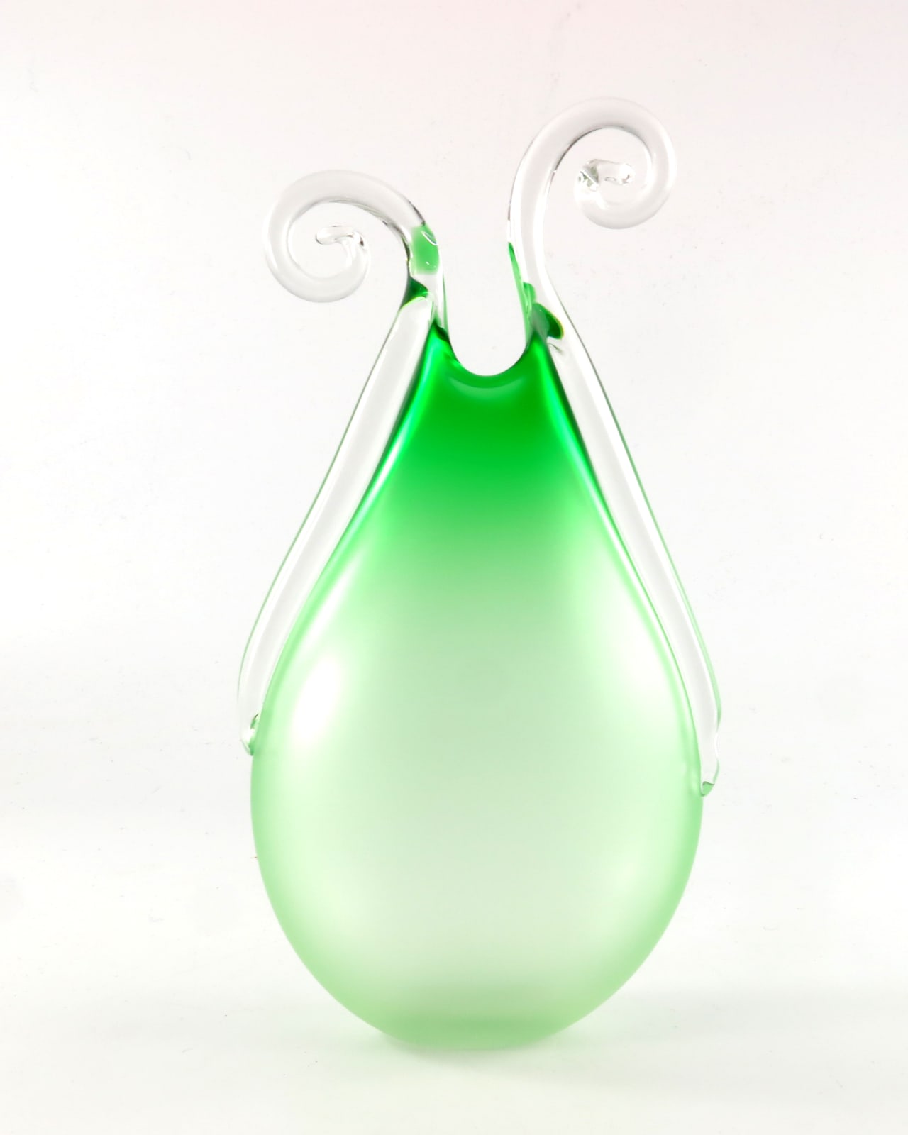 Bob Crooks, Jester vase - green SOLD