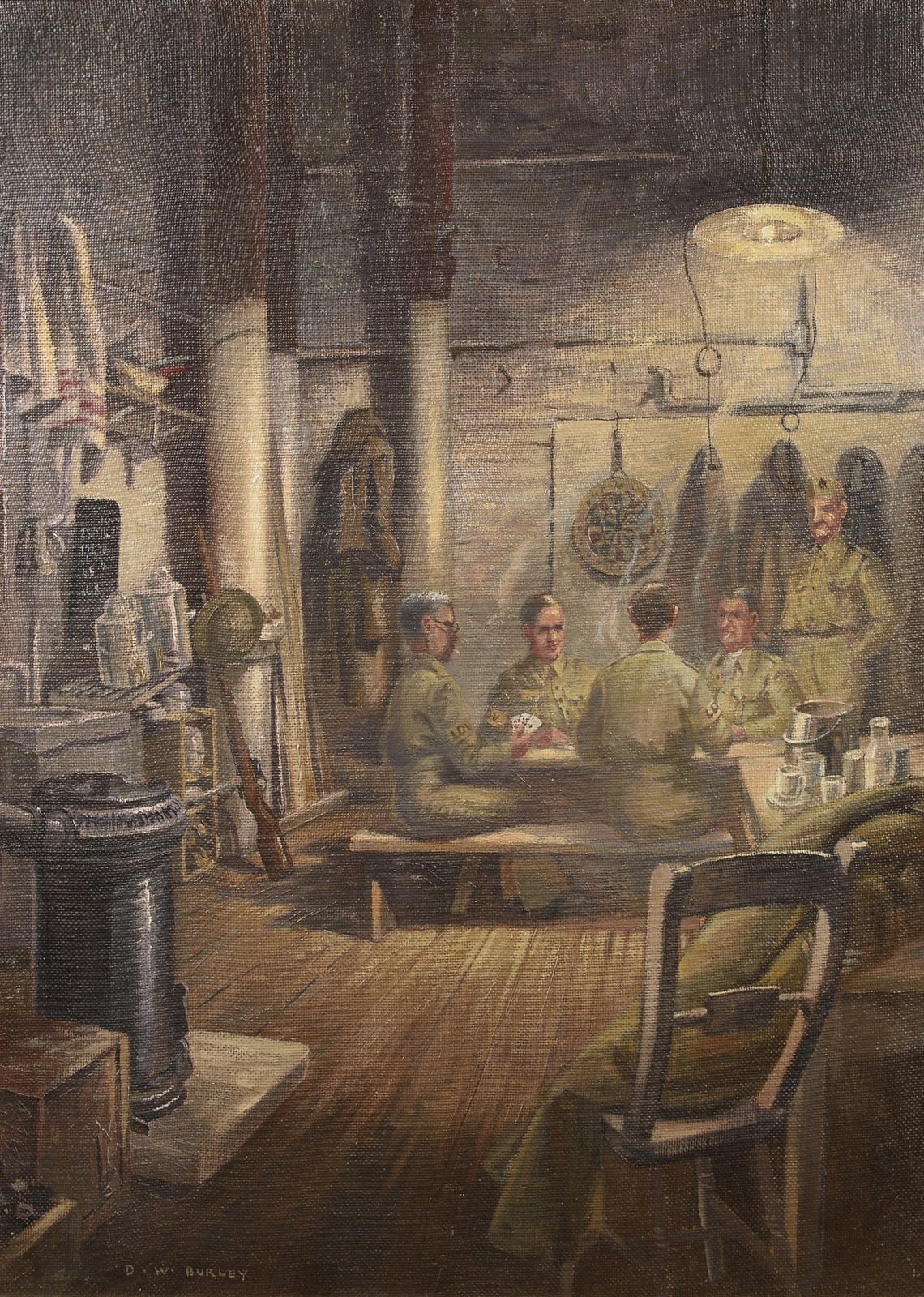 David William Burley, Local defence volunteers in the barrack room