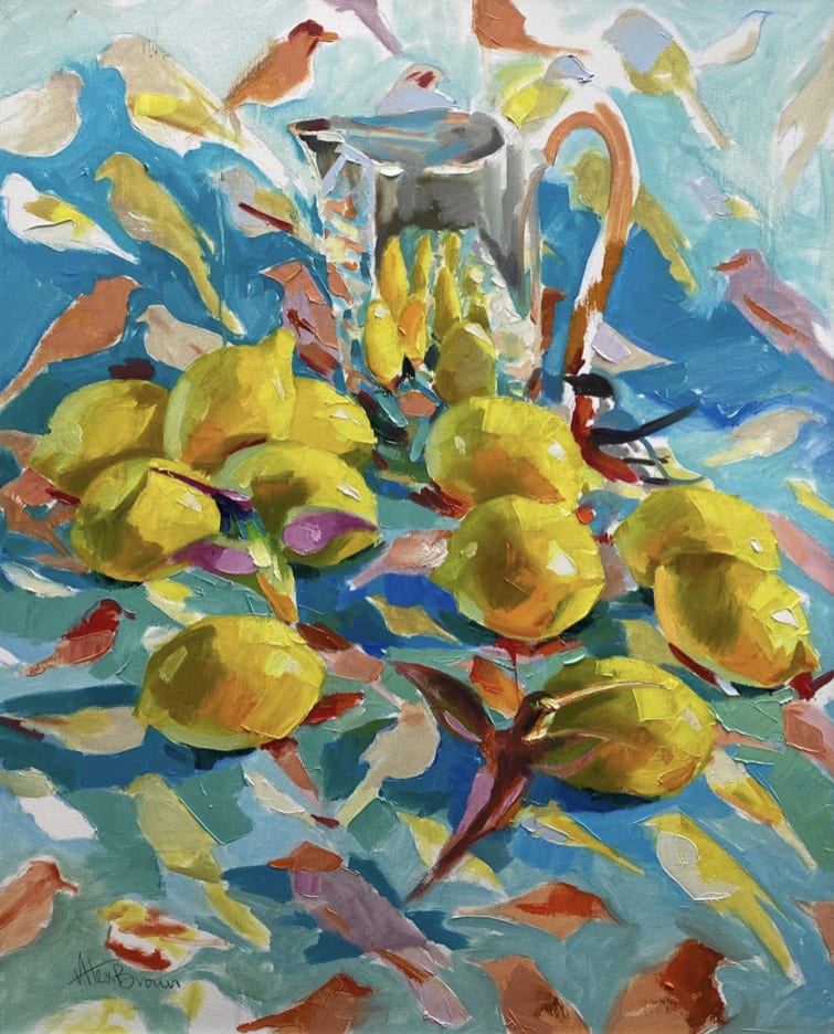 Alex Brown, Bird cloth with lemons