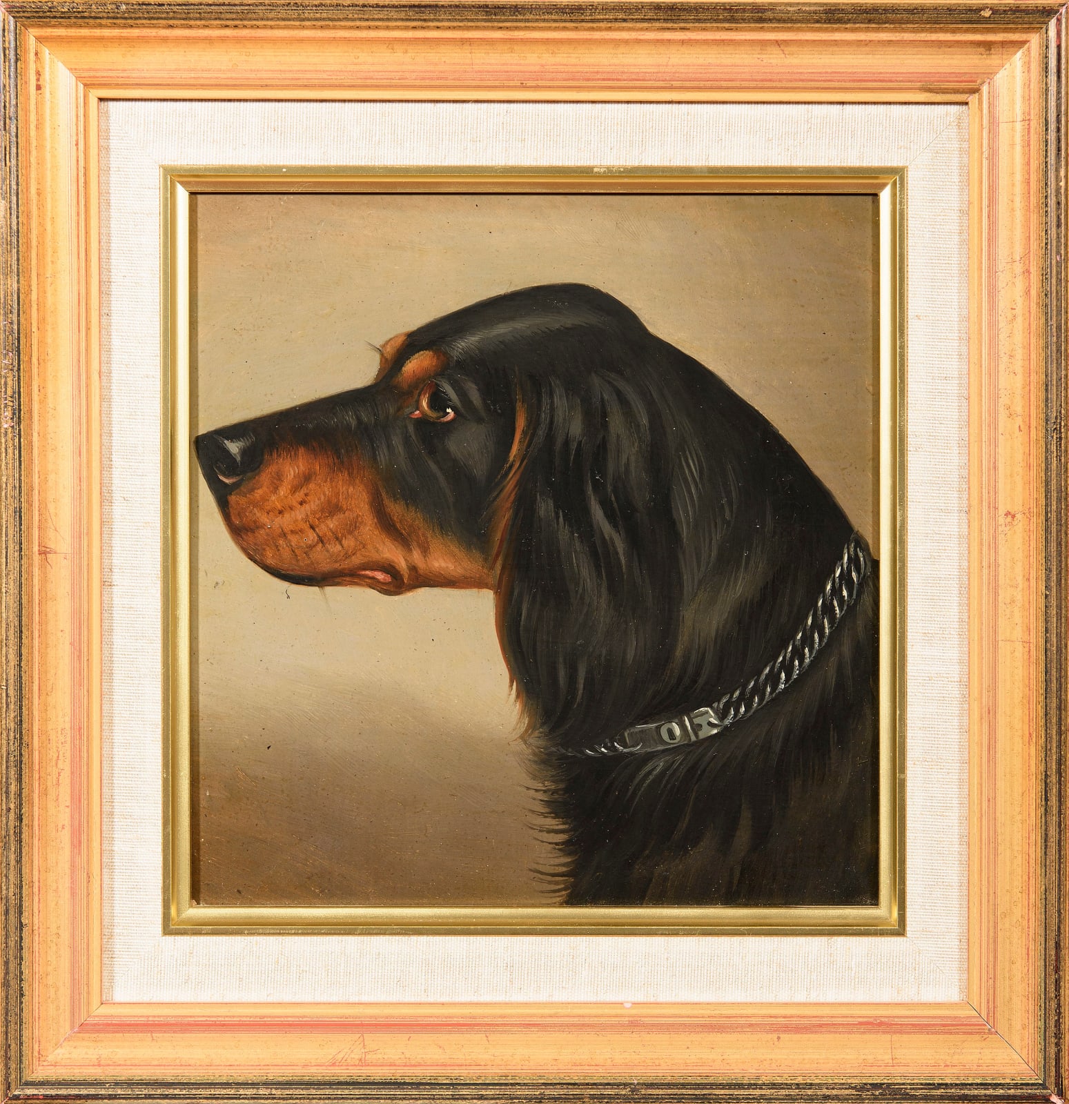 John Alfred Wheeler, Head of a black & tan Retriever