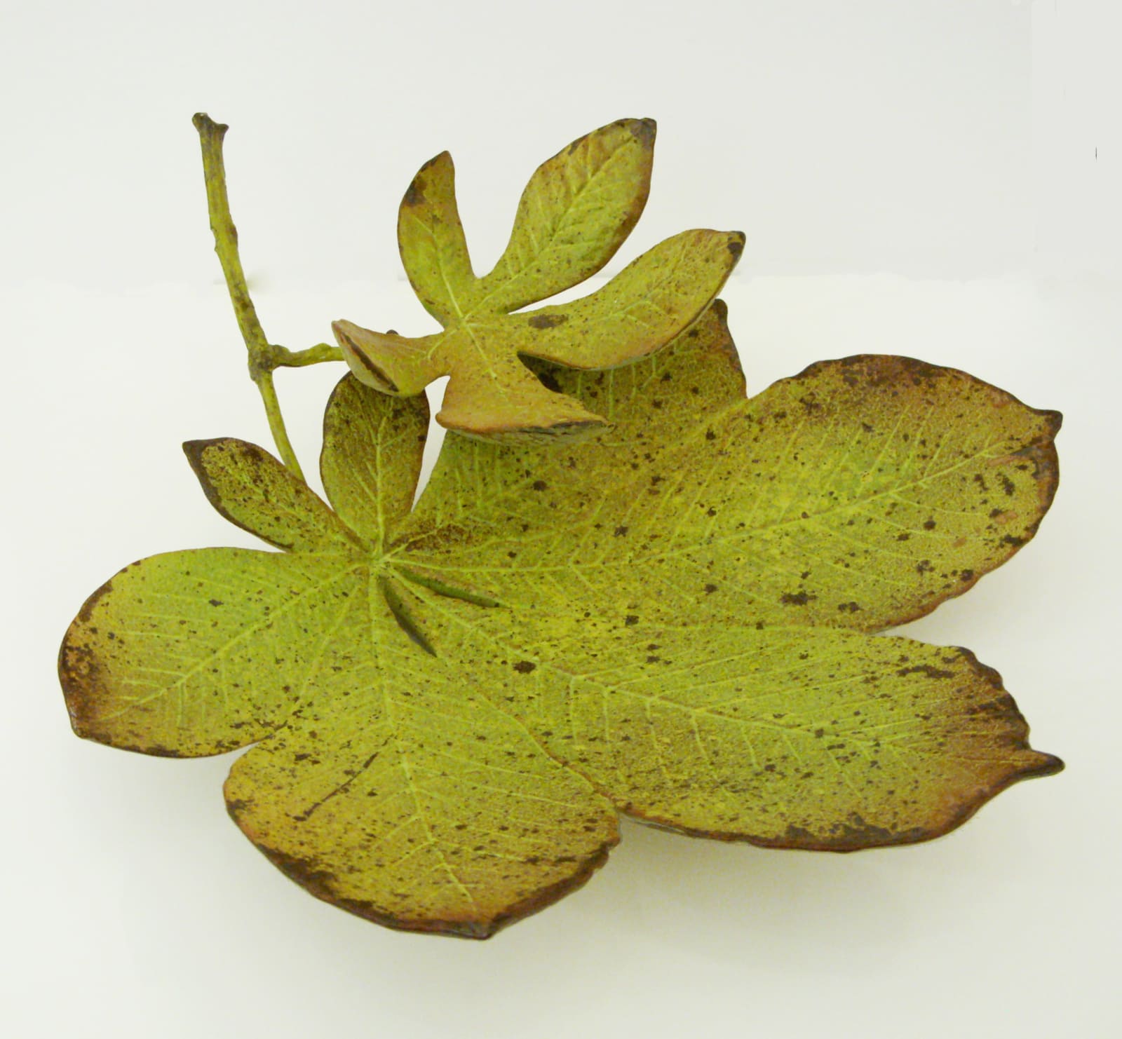Penkridge Ceramics, Double Horse chestnut leaf - tiny & medium SOLD