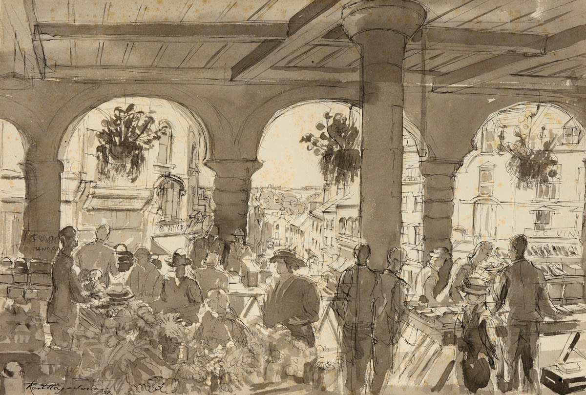 Karl Hagedorn RBA RSMA NS NEAC, Ross on Wye Market Hall 1953