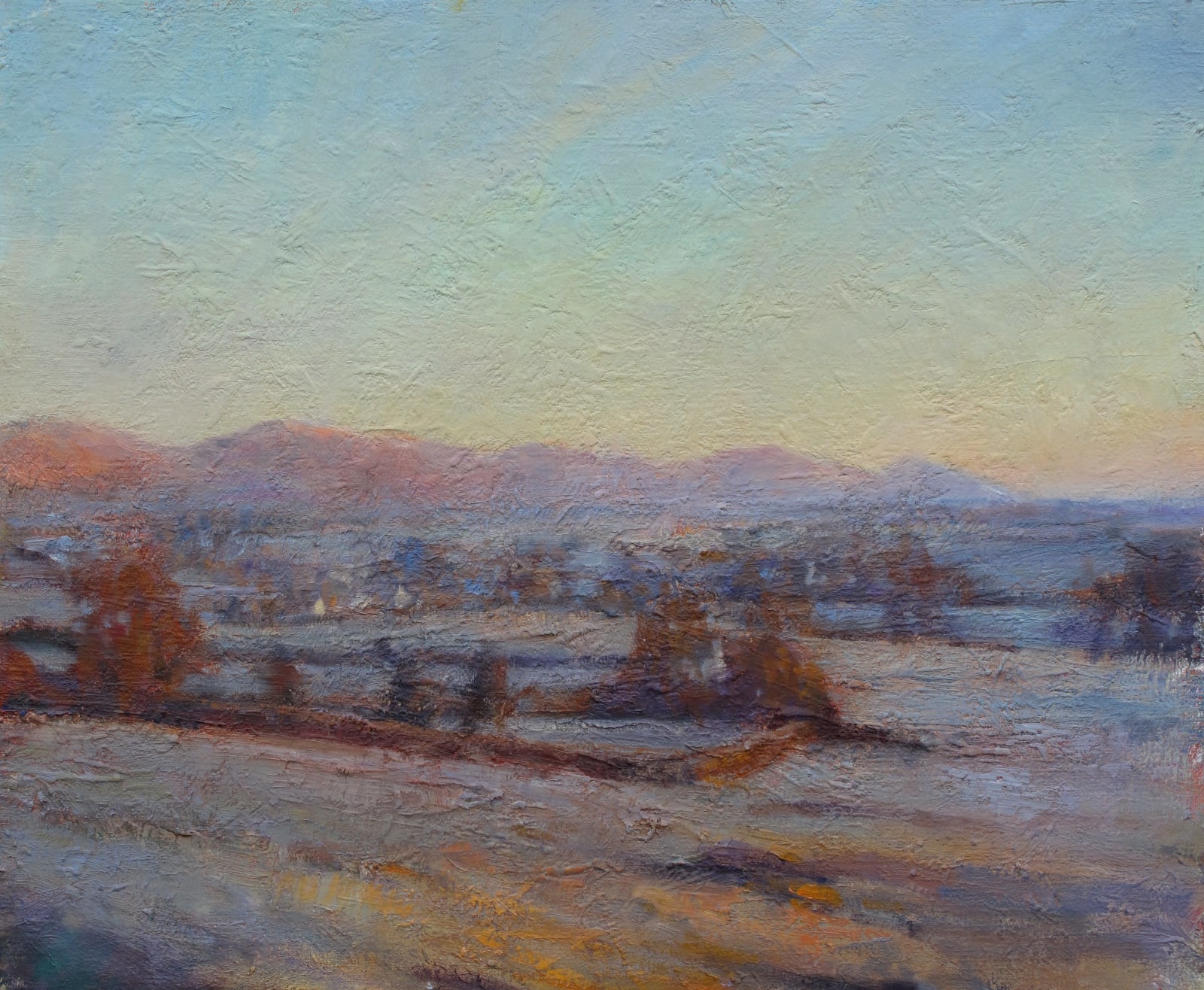 Edward Noott RBSA, Winter morning Malvern Hills